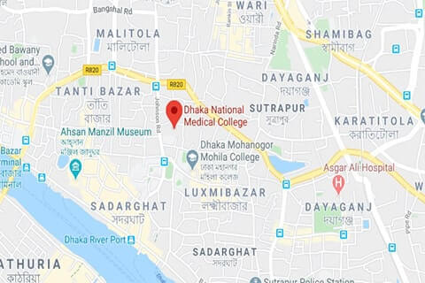 map of dhaka national medical college
