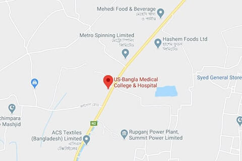 map of us bangla medical college