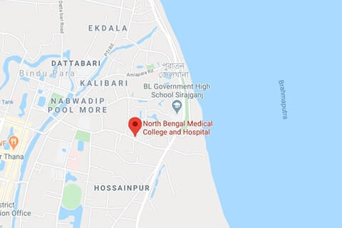 Map of North Bengal Medical College Bangladesh
